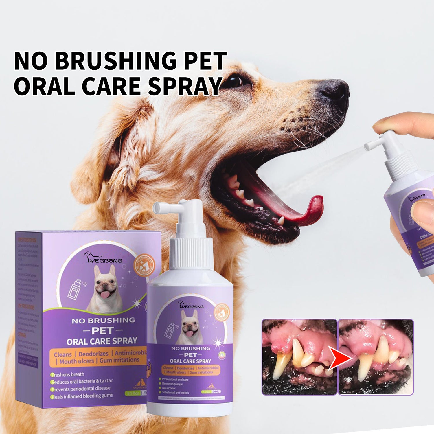 Pet Dental Spray: Tartar &amp; Stain Remover