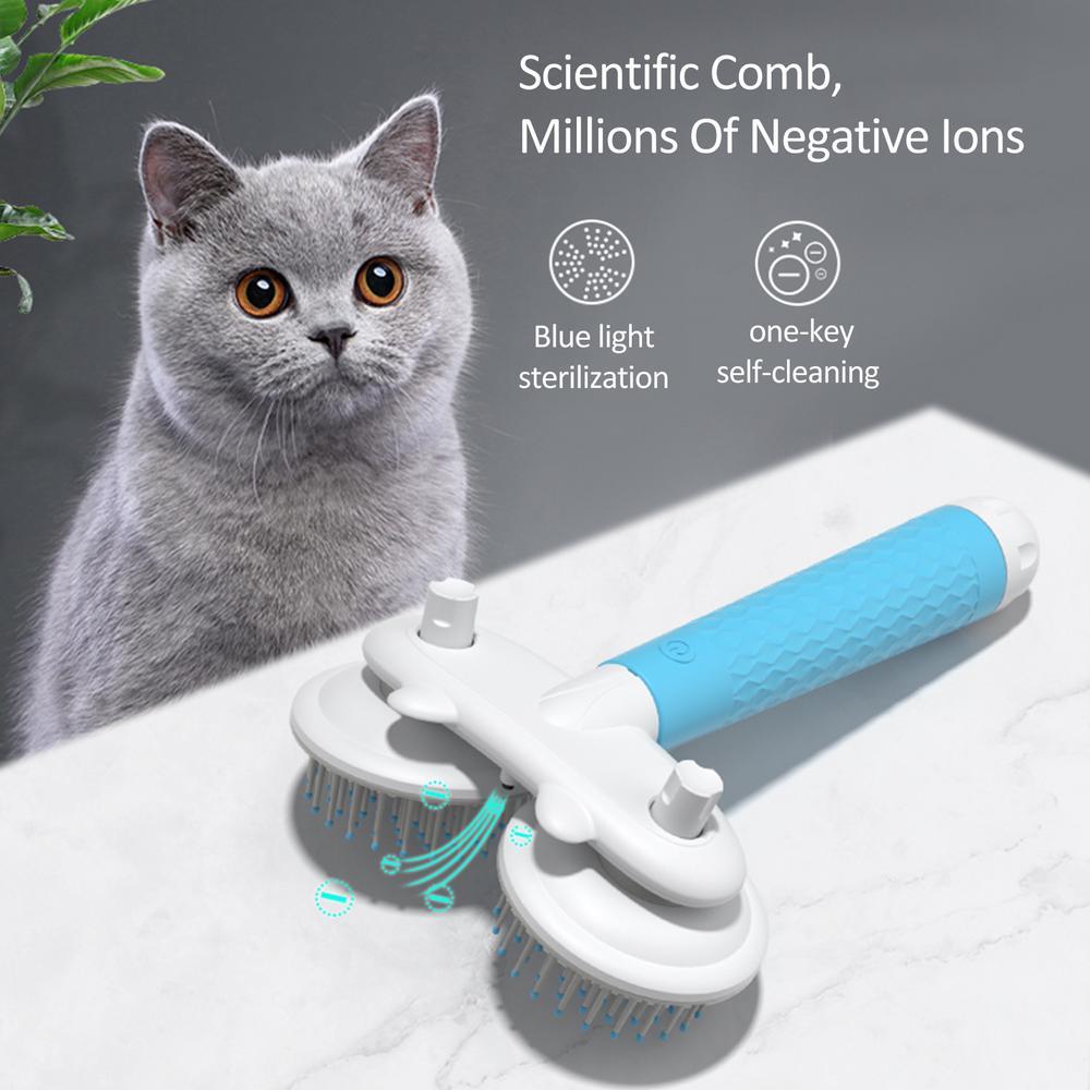 Self-Cleaning Double-Headed Pet Slicker Brush