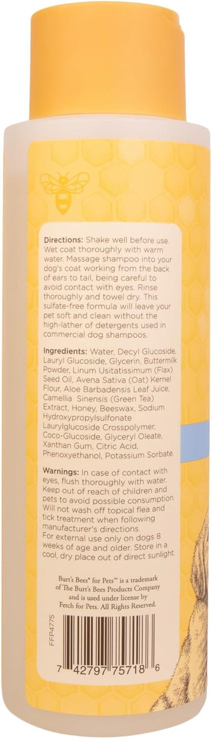 Burt’S Bees for Pets Tear Free Puppy Shampoo &amp; Conditioner with Buttermilk, 2 in 1 Gentle Dog Shampoo for Puppies, Cleans and Conditions Sensitive Skin, 16 Fl Oz