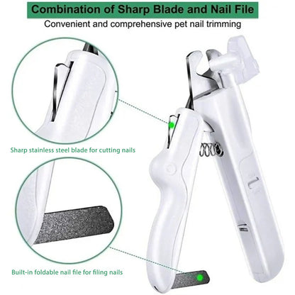 LED Pet Nail Clippers: Professional Trimmer for Dogs and Cats