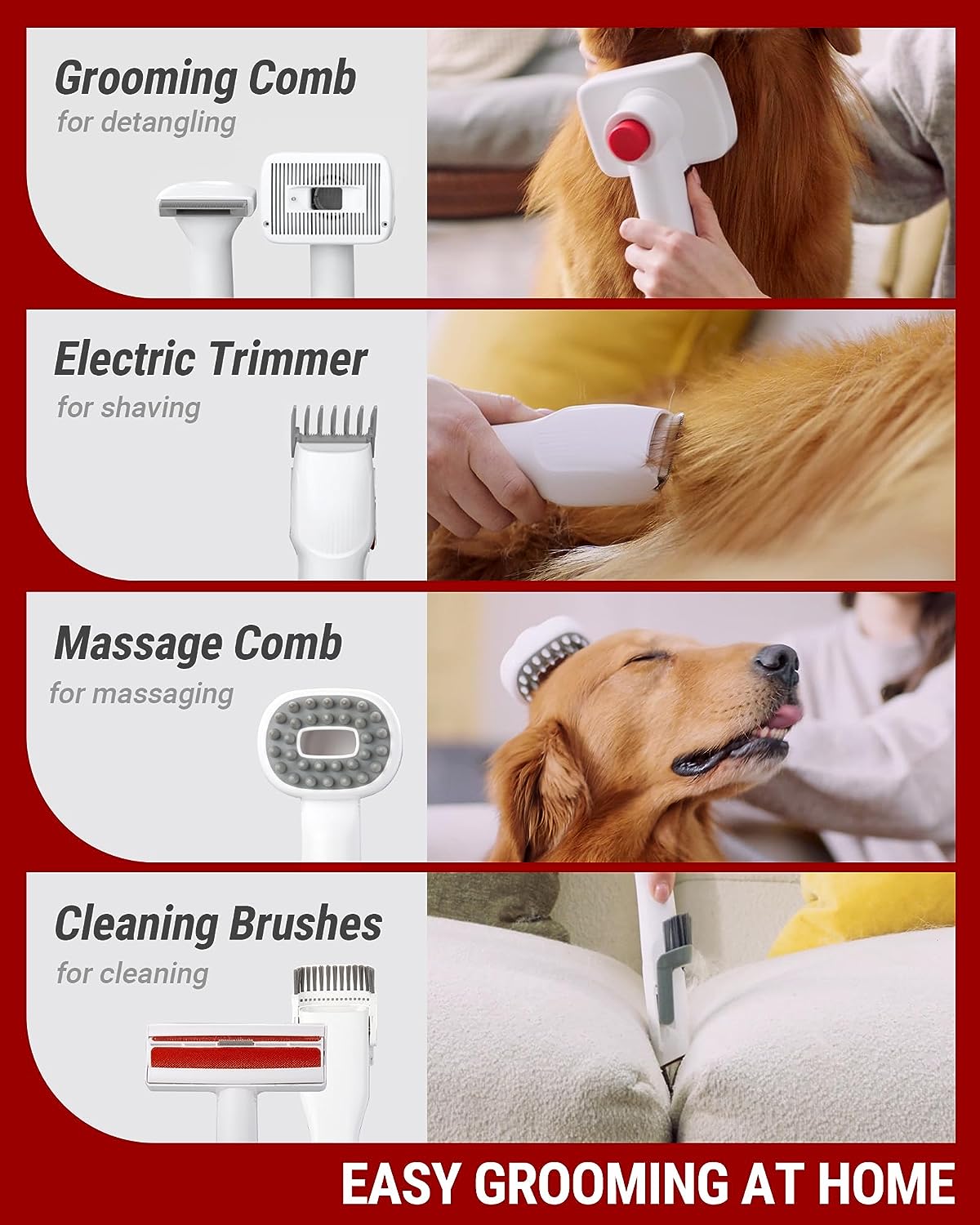 Pet Hair Vacuum Grooming Kit