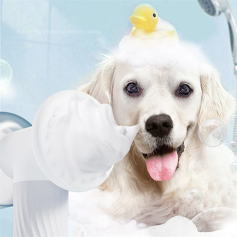 Electric Pet Bath Brush with Soap Dispenser