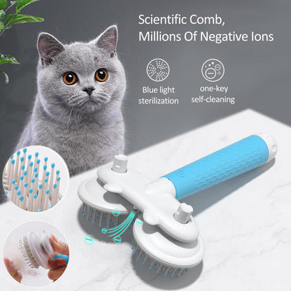 Self-Cleaning Double-Headed Pet Slicker Brush