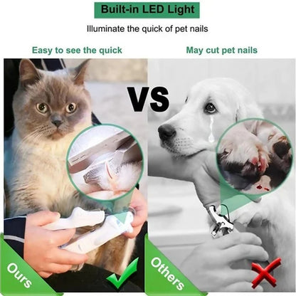 LED Pet Nail Clippers: Professional Trimmer for Dogs and Cats