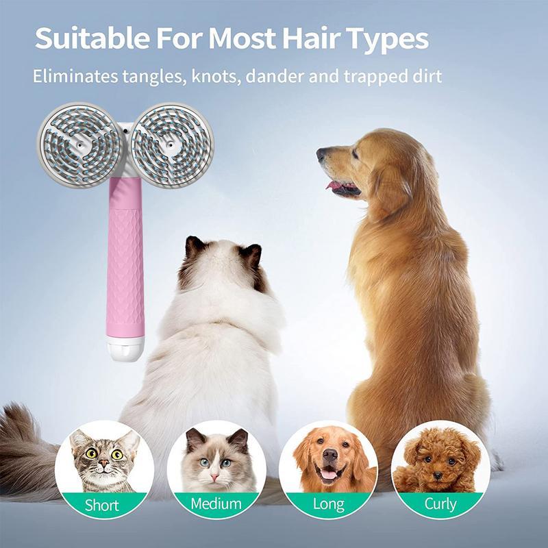 Self-Cleaning Double-Headed Pet Slicker Brush