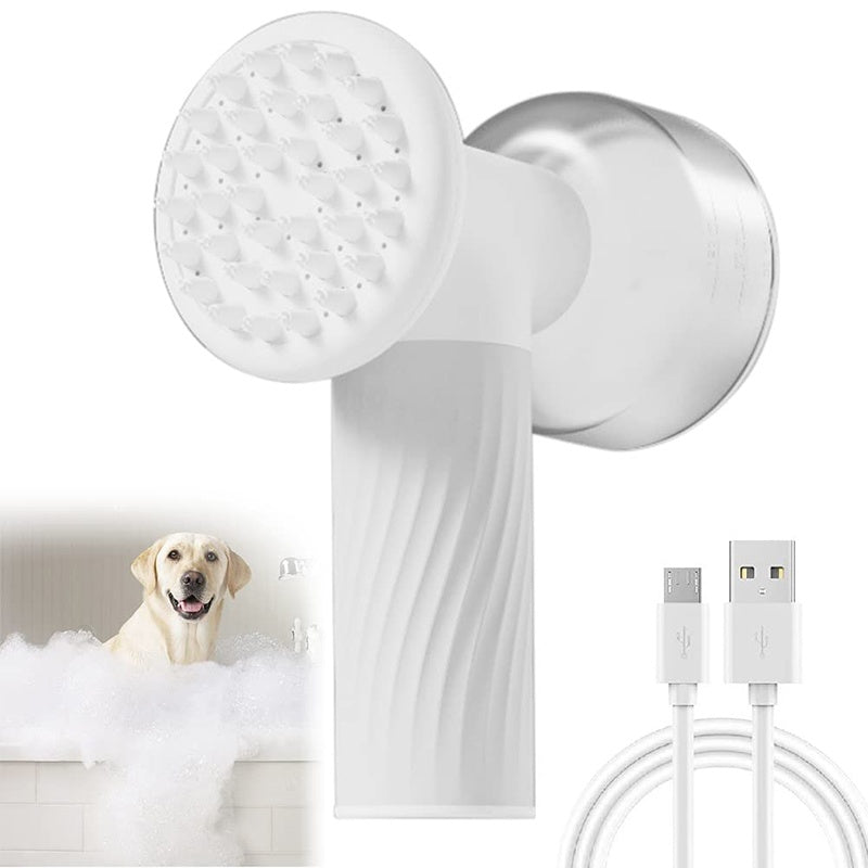 Electric Pet Bath Brush with Soap Dispenser