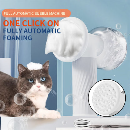 Electric Pet Bath Brush with Soap Dispenser