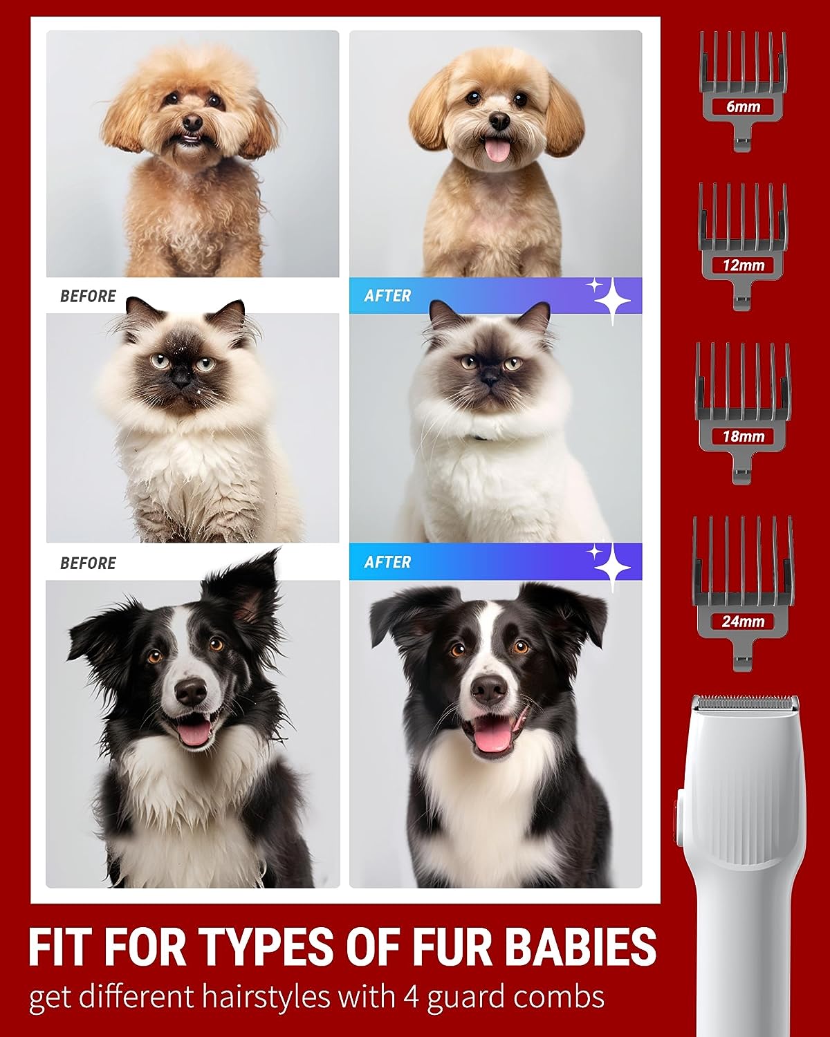 Pet Hair Vacuum Grooming Kit