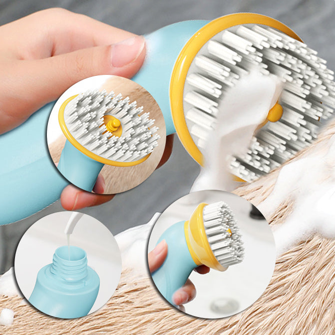 Handheld Pet Bath Brush: Easy Grooming Tool