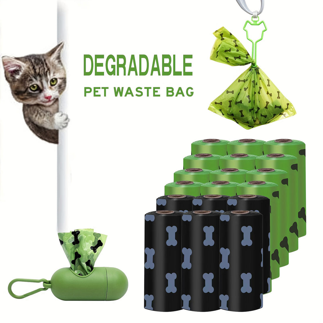 Biodegradable Pet Waste Bags with Dispenser